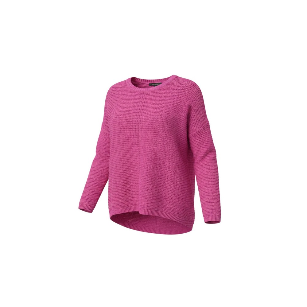 Free For All Sweater Womens XL Pink Waffle Knit High Low Pullover 1313